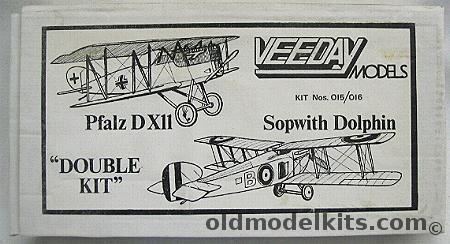 Veeday 1/72 Pfalz D.XII and Sopwith Dolphin (Both Kits in One Box), O15 O16 plastic model kit